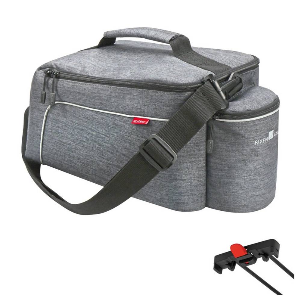 KLICKfix 0268RAGR Gepäckträgertasche Rackpack Light Racktime, 37x19x18 cm, grau