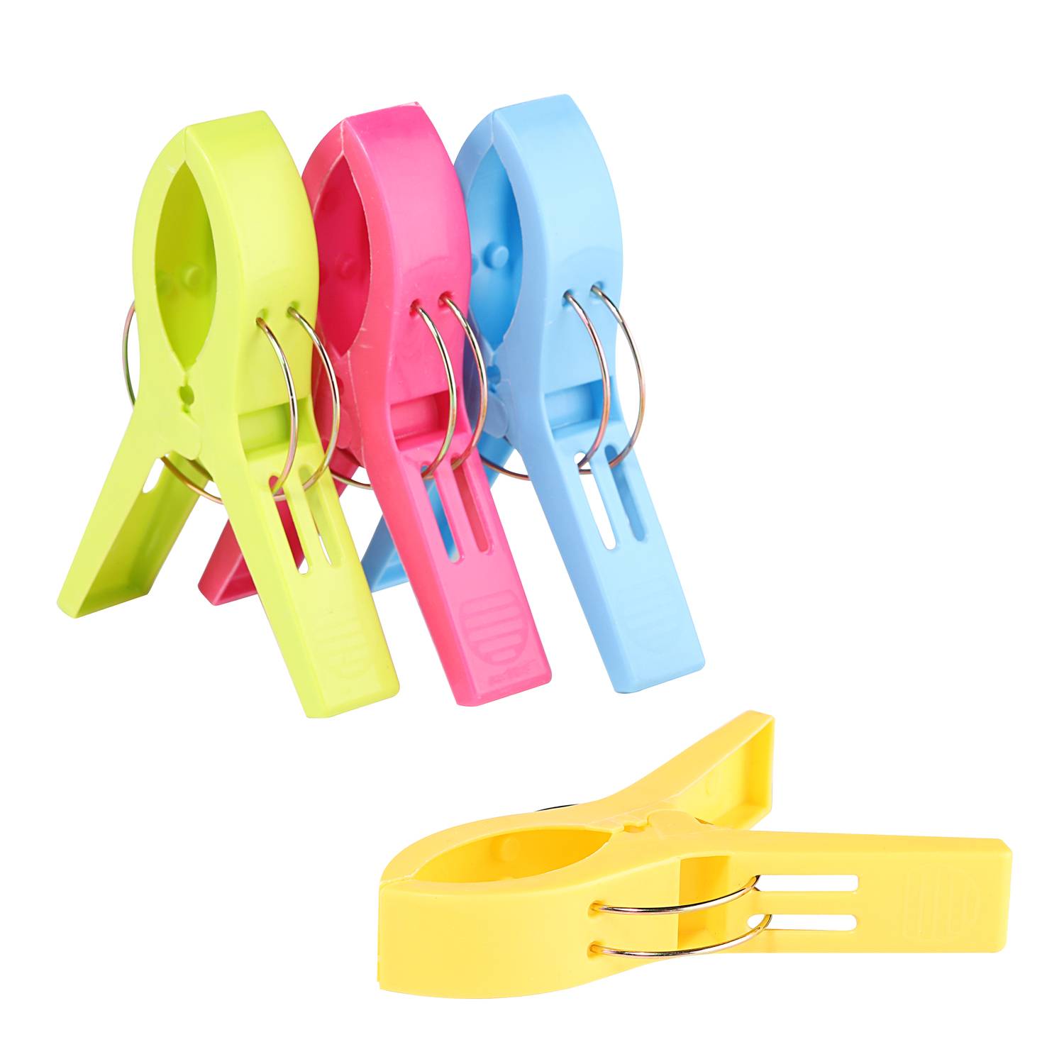 HI Strandtuchklammer XXL, mehrfarbig (4er Pack)
