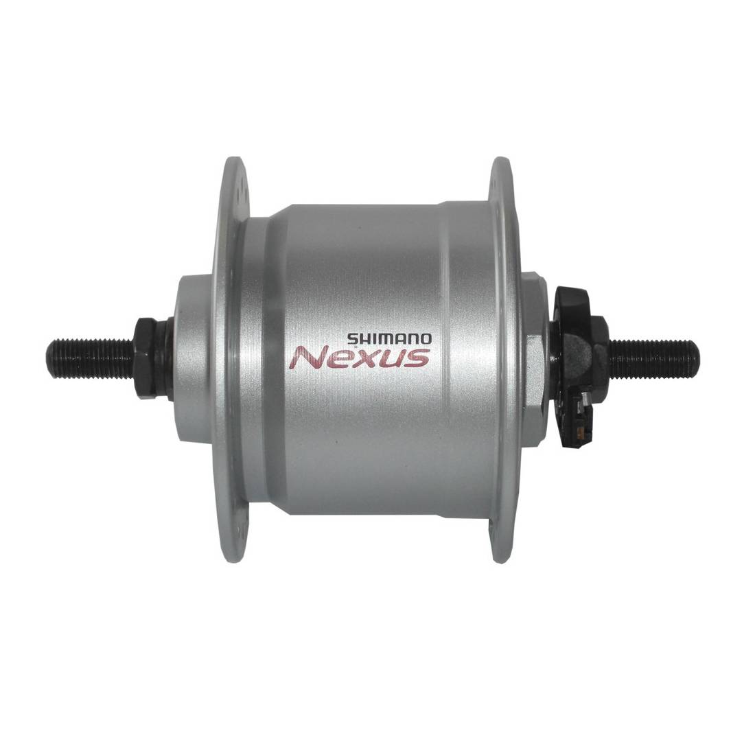 SHIMANO Vorderrad-Nabendynamo DHC3000 100mm, 36 Loch, Vollachse, silber