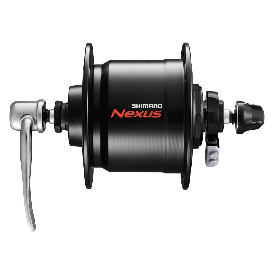 SHIMANO Vorderrad-Nabendynamo DHC3000 100mm, 36 Loch, SNSP, schwarz