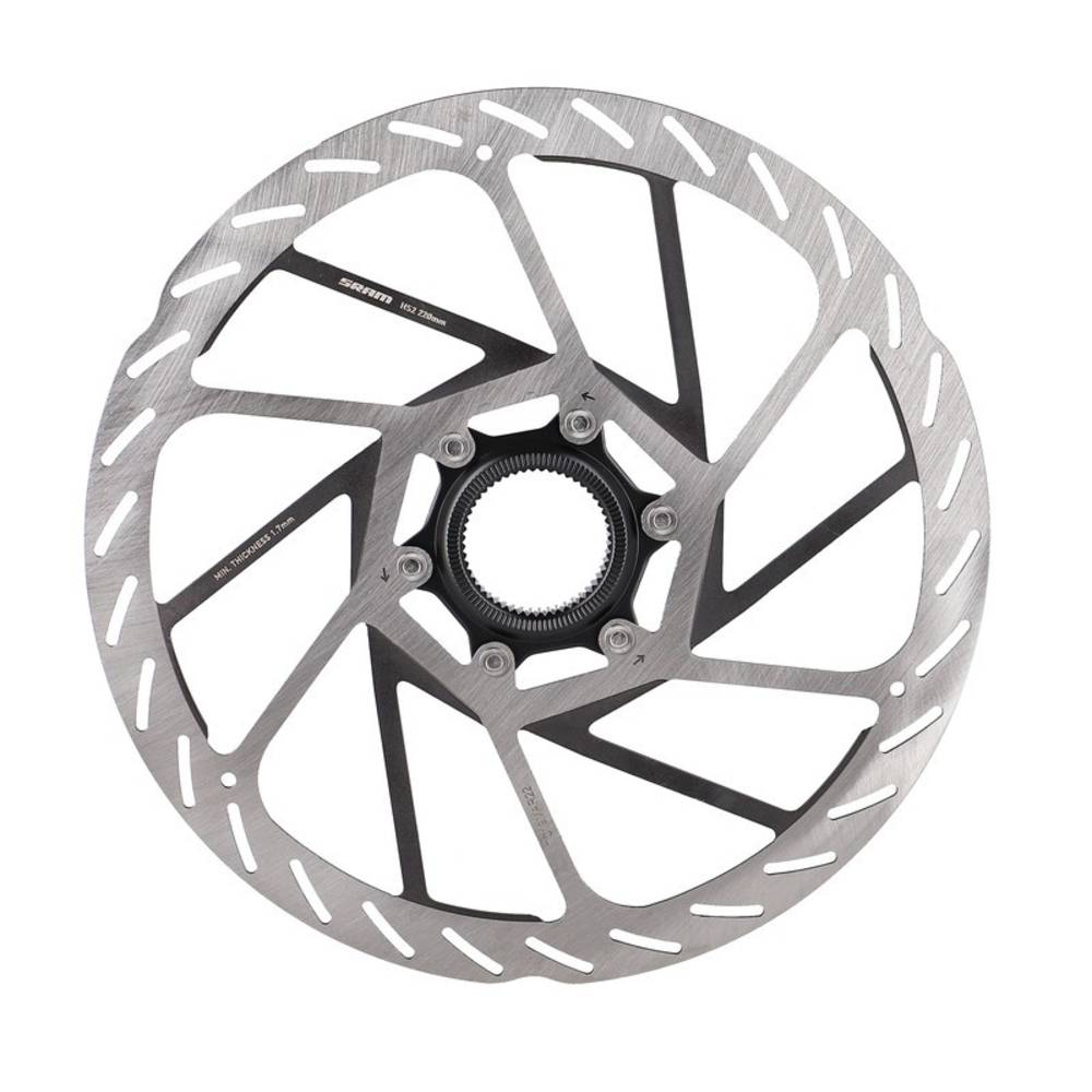SRAM 00.5018.176.007 Bremsscheibe "HS2" Rounded, Ø 220 mm, CenterLock, schwarz/silber
