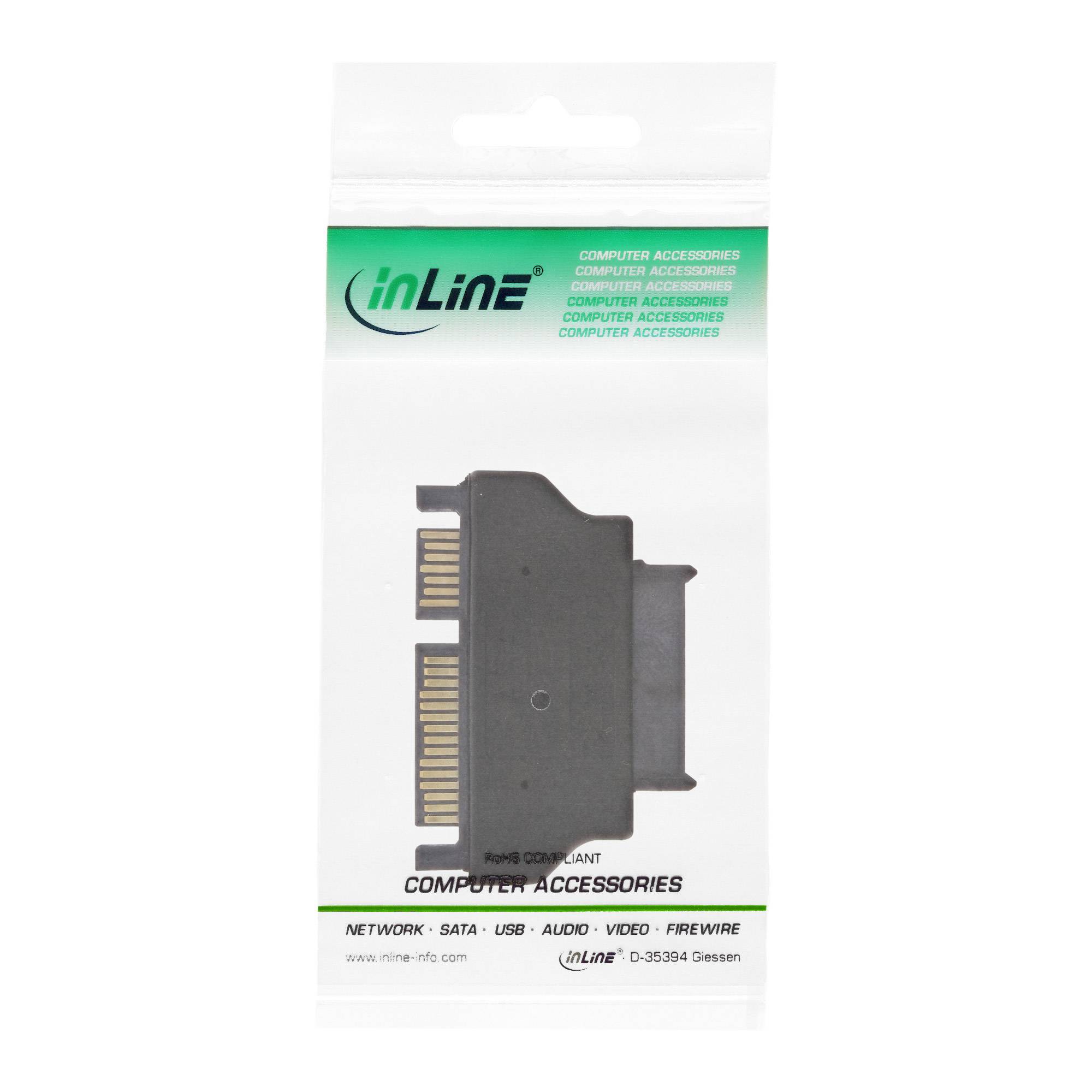 INLINE - Adapter SATA - 22pol. ST (7+15) auf Slimline 13pol. BU (7+6)