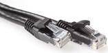 ACT Black 15 meter U/UTP CAT6A patch cable snagless with RJ45 connectors