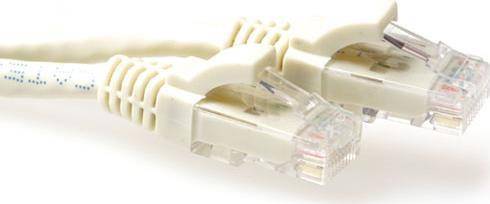 ACT Ivory 1.5 meter U/UTP CAT6A patch cable snagless with RJ45 connectors