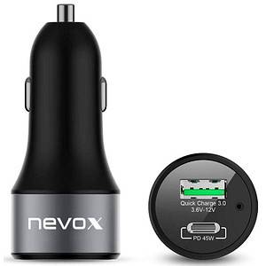 nevox 1679 - Auto - Zigarettenanzünder - Schwarz - Car Charger - USB Type C - PD