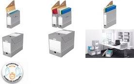 ELBA 100333274 Archivbox tric 10 cm breit 10 Stück für Hängeregistratur mit Reiter in der Farbe grau (100333274)