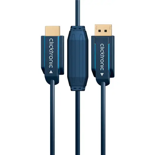 clicktronic Aktives DisplayPort/HDMI Adapterkabel 4K/60Hz 5 m (1er Faltschachtel) clicktronic Aktives DisplayPort/HDMI Adapterkabel 4K/60Hz 5 m (1er Faltschachtel)