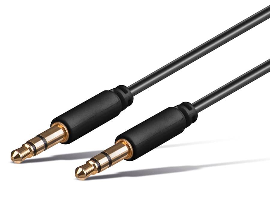 GOOBAY Klinkenkabel 69108, Superslim, 3 m, schwarz