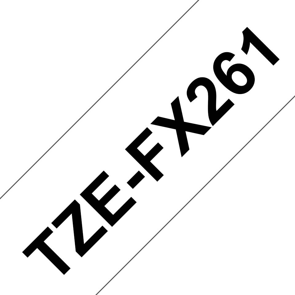 Brother TZe-FX261 - Schwarz auf Weiß - Rolle (3,56 cm x 8 m)