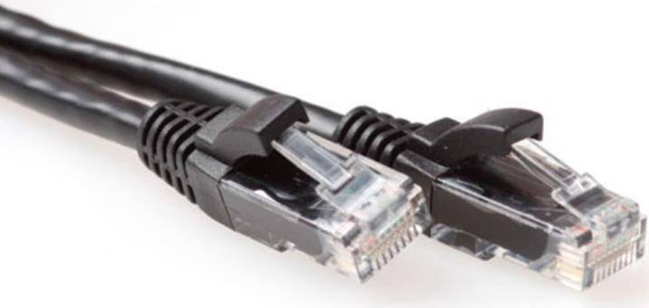 ACT 1.00m Cat6a UTP 1m Cat6a U/UTP (UTP) Schwarz Netzwerkkabel (IB3501)