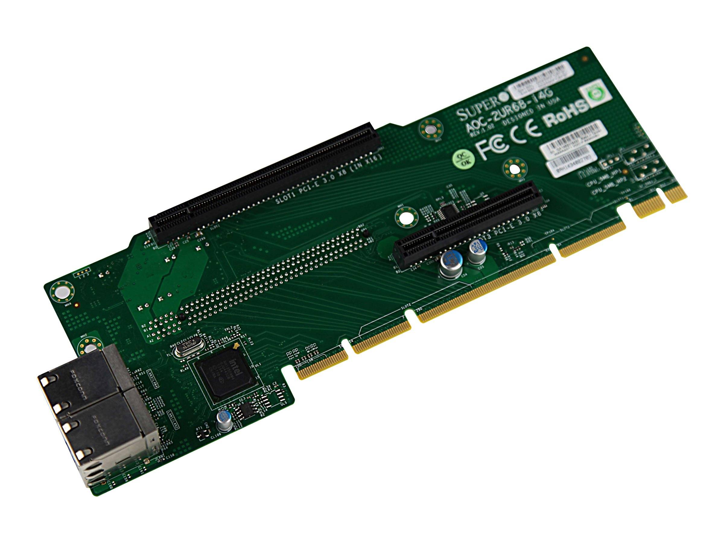 Supermicro AOC-2UR68-I4G 2U Ultra Riser - Netzwerkadapter