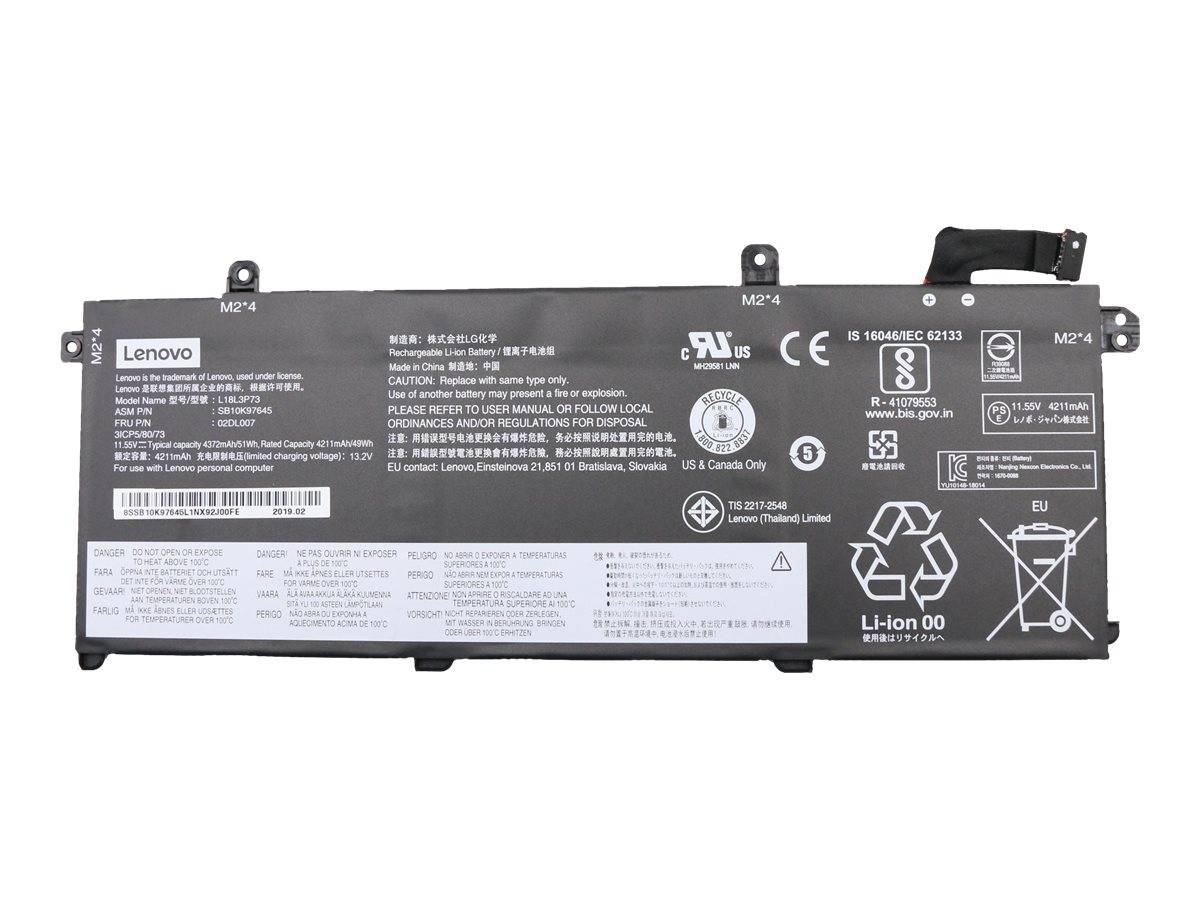 LENOVO - LG Chem - Laptop-Batterie - Lithium-Ionen - 3 Zellen