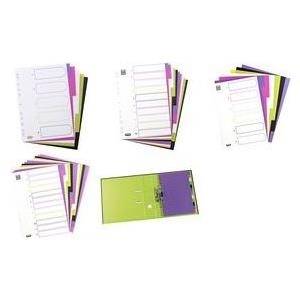 ELBA Kunststoff-Register myColour, DIN A4, 10-teilig, blanko gepackt zu 20 Stück