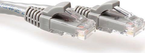 ACT Grey 2.5 meter U/UTP CAT6A patch cable snagless with RJ45 connectors