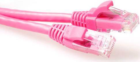 ACT Pink 20 meter U/UTP CAT6 patch cable snagless with RJ45 connectors