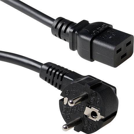 ACT Powercord mains connector CEE7/7 male (angled)