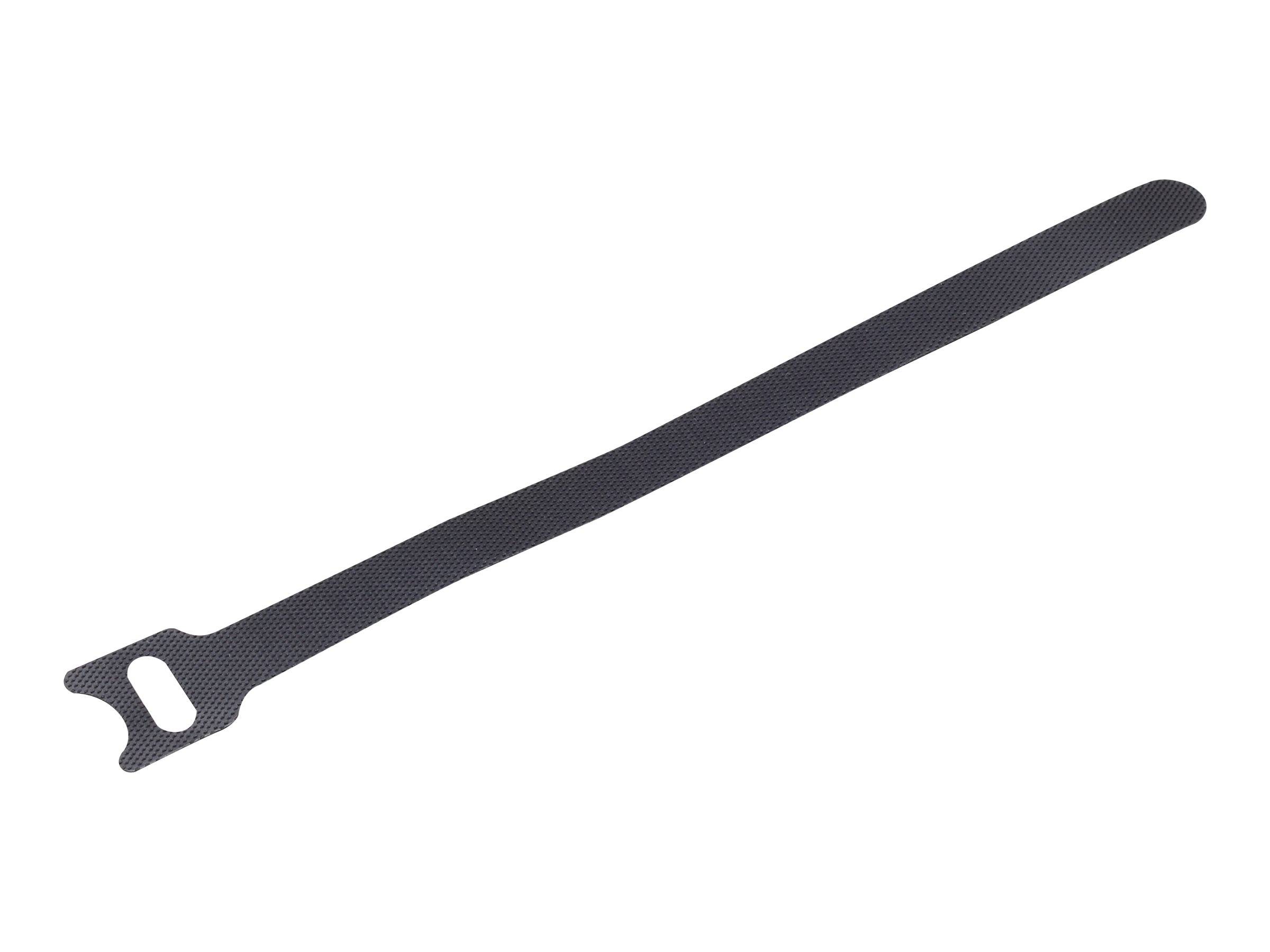 Gembird Cablexpert - Klettverschlussstreifen - 21 cm - Schwarz (Packung mit 100)