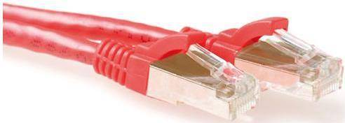 ACT Red 2 meter SFTP CAT6A patch cable snagless with RJ45 connectors
