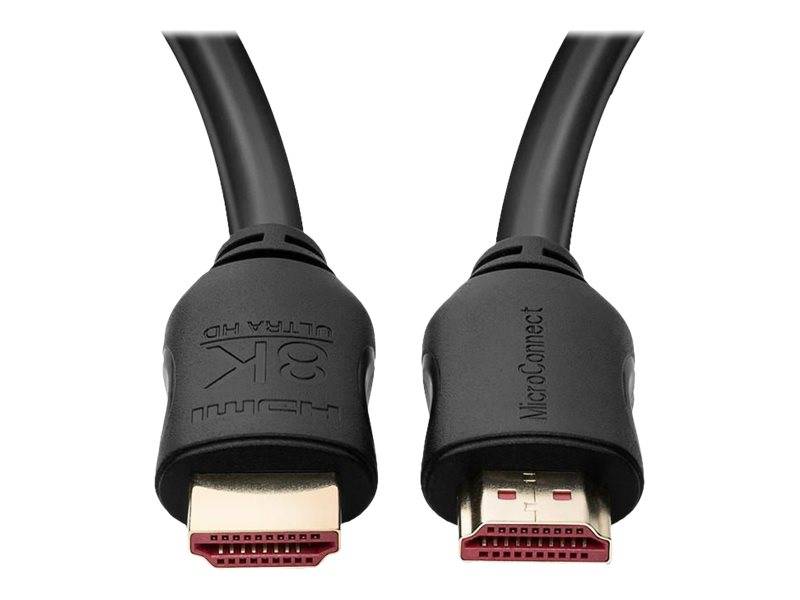 MicroConnect - Ultra High Speed - HDMI-Kabel mit Ethernet - HDMI männlich zu HDMI männlich - 4 m - Schwarz - Dolby TrueH