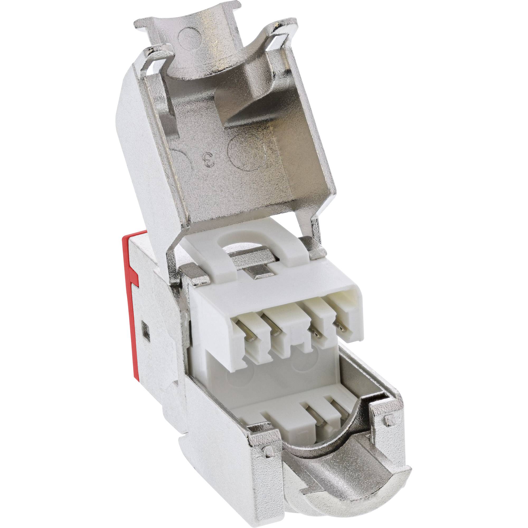 INLINE - Keystone RJ45 Buchse - geschirmt - Cat.6A - rot 8er Pack