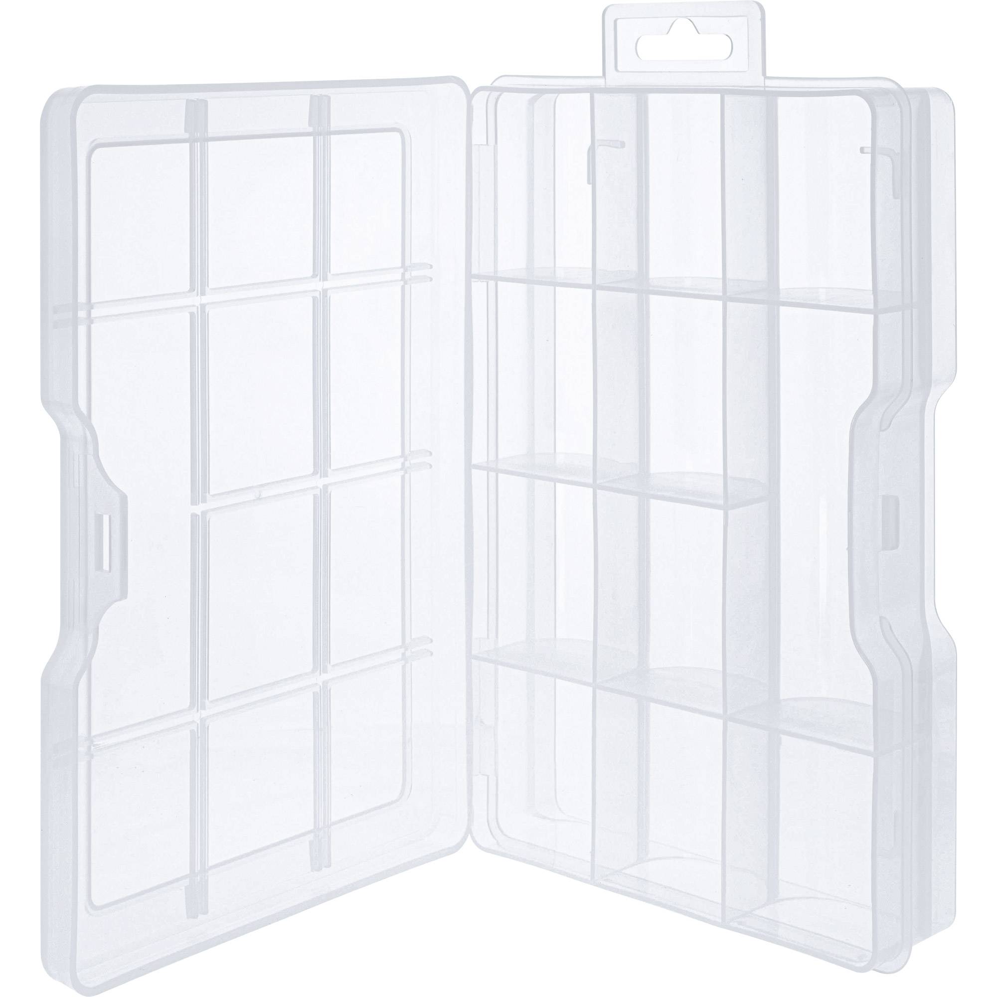 INLINE - Kleinteilebox - 11 Fächer - Abmessungen: 194x130x35mm - transparent