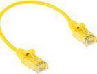 ACT Yellow 1.5 meter LSZH U/UTP CAT6 datacenter slimline patch cable with RJ45 connectors CAT6 U/UTP SLIMLINE YL 1.50M (
