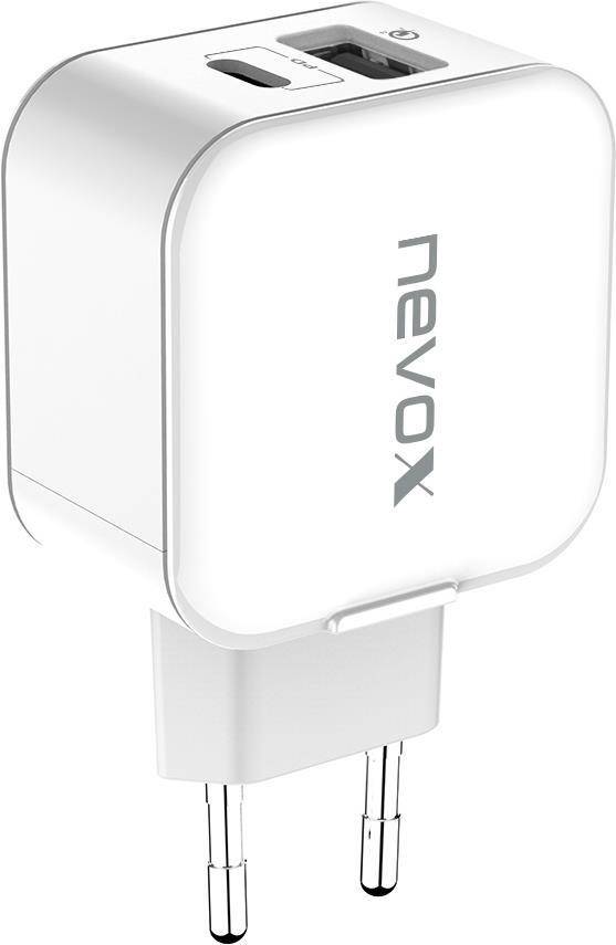 nevox Homecharger - Netzteil - 18 Watt - 3 A - 2 Ausgabeanschlussstellen (USB, U