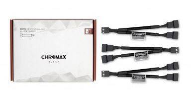 Noctua NA-SYC1 CHROMAX.BLACK, Kabelverlängerung, Schwarz, Weiblich, Weiblich, 115 mm, 3 Stück(e)