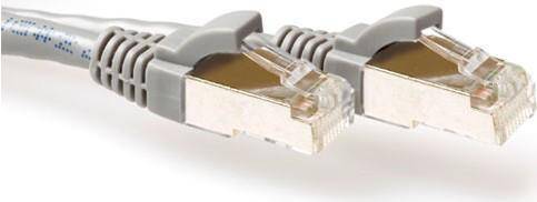ACT Grey 25 meter SFTP CAT6A patch cable snagless with RJ45 connectors