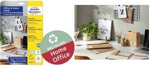 Avery LR3666-10 selbstklebendes Etikett Rechteck Dauerhaft Weiß 650 Stück(e) (LR3666-10)