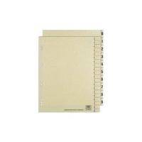 ELBA Trennblätter, 2-seitig bedruckt, chamois, 240 x 300 mm aus Kraftkarton, 200 g-qm, mit Lochrandverstärkung (06455)