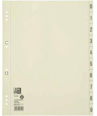 Oxford Trennblatt 400004664 DIN A4 200g Karton chamois 100 St./Pack.