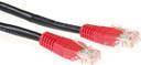 ACT Black 2 meter U/UTP CAT5E patch cable cross with RJ45 connectors