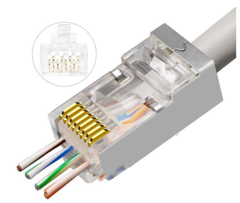 Modularer EZ-Stecker RJ45 CAT6a 50Stk. FTP Abgeschirmt 50Stk.