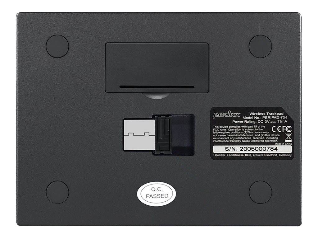 Perixx PERIPAD-704 - Touchpad - Multi-Touch - kabellos - 2.4 GHz - kabelloser Empfänger (USB)