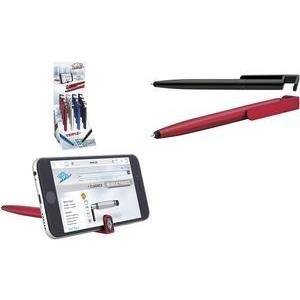 WEDO Eingabestift 3-in-1 ''TRIPLE'', 16er Display Touchpen mit Kugelschreiber & Smartphone-Halter, weiche