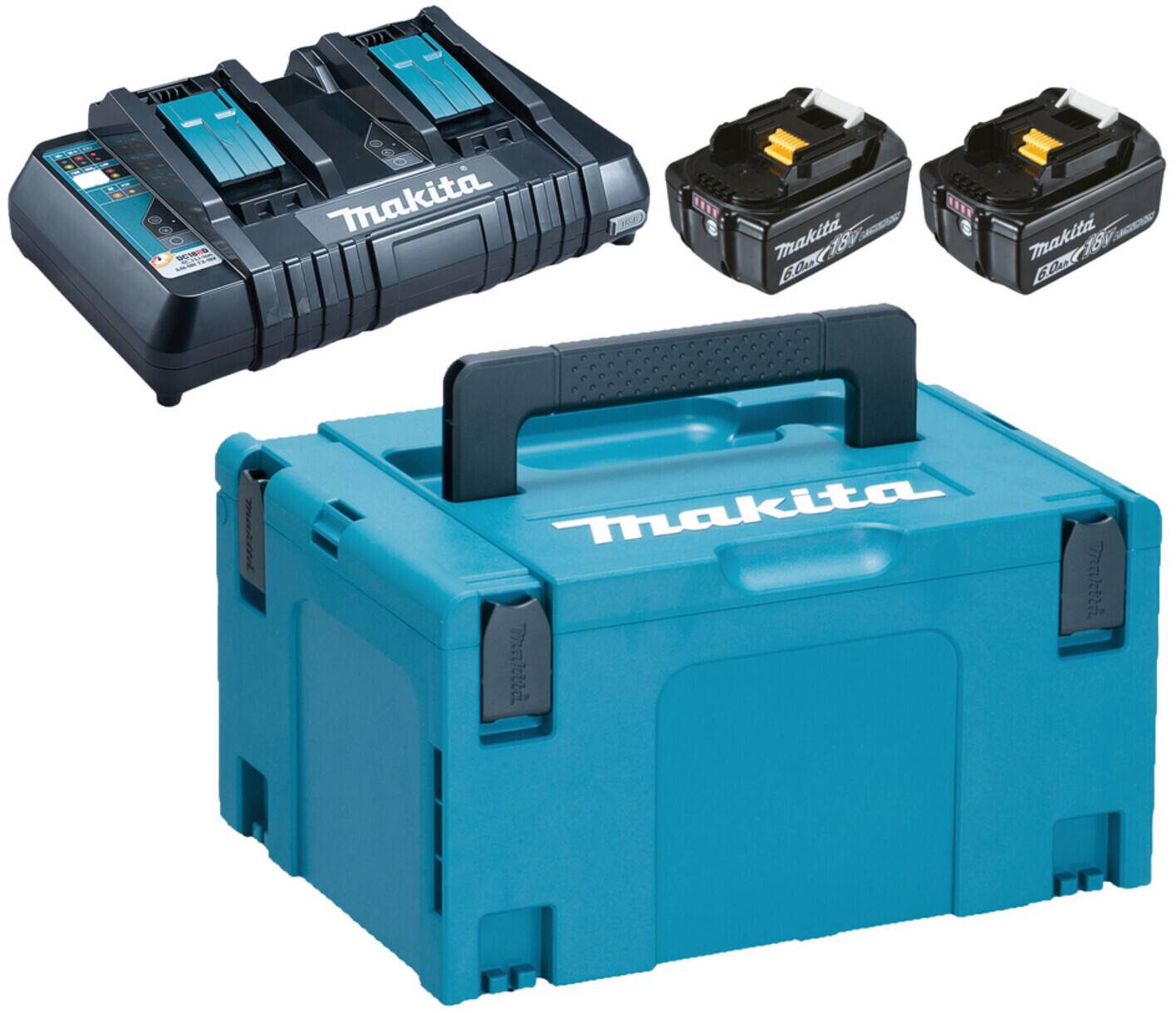 Makita Energy Kit 198077-8 2x BL1860B+ DC18RD - Akku
