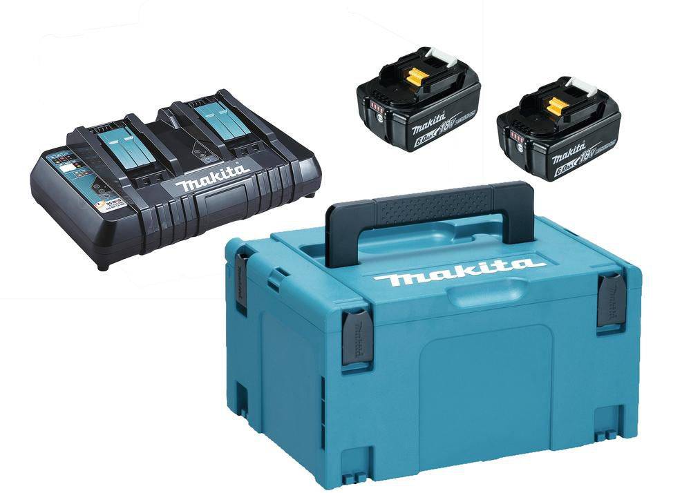 Makita Energy Kit 198077-8 2x BL1860B+ DC18RD - Akku