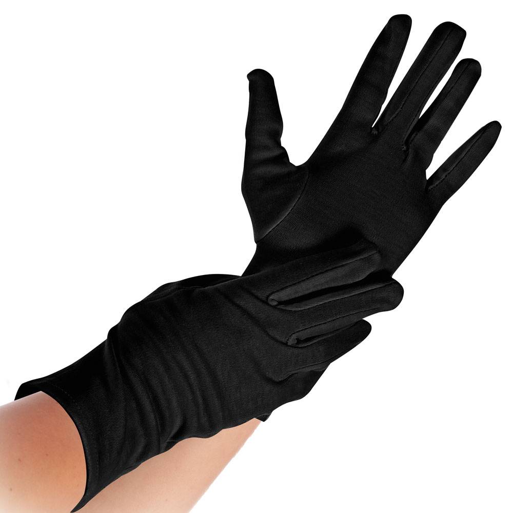 Baumwollhandschuhe Nero, 9/L, schwarz, L: 26cm