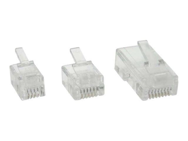INLINE - Modularstecker - 8P8C RJ45 zum Crimpen auf Flachkabel (ISDN) - 100er Pack