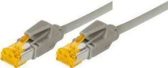 Patchkabel S/FTP, PiMF, Cat 6a, grau, 35,0 m Für 10 Gigabit/s, halogenfrei, mit Draka-Kabel und Hirosesteckern TM31