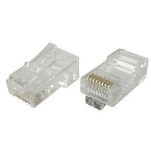 Modularstecker für Rundkabel, ungeschirmt, 8P8C (RJ45), VE: 10 RJ45 Stecker für Patchkabel (39908015)