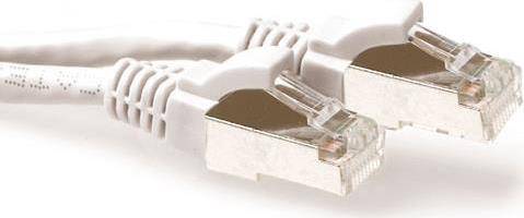 ACT White 3 meter LSZH SFTP CAT6A patch cable snagless with RJ45 connectors