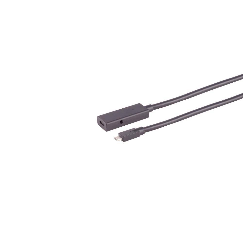Aktive USB-C Verlängerung, USB 3.1 Gen 2, 10Gbps, unidirektional, PVC, DC-Speisung - Länge: 3m