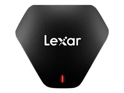 Schwarzes Lexar-Speichergerät mit rotem Statuslicht