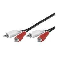 A/V-Kabel, 2 Cinch St/2 Cinch St, 1,5m, schwarz, Bulk