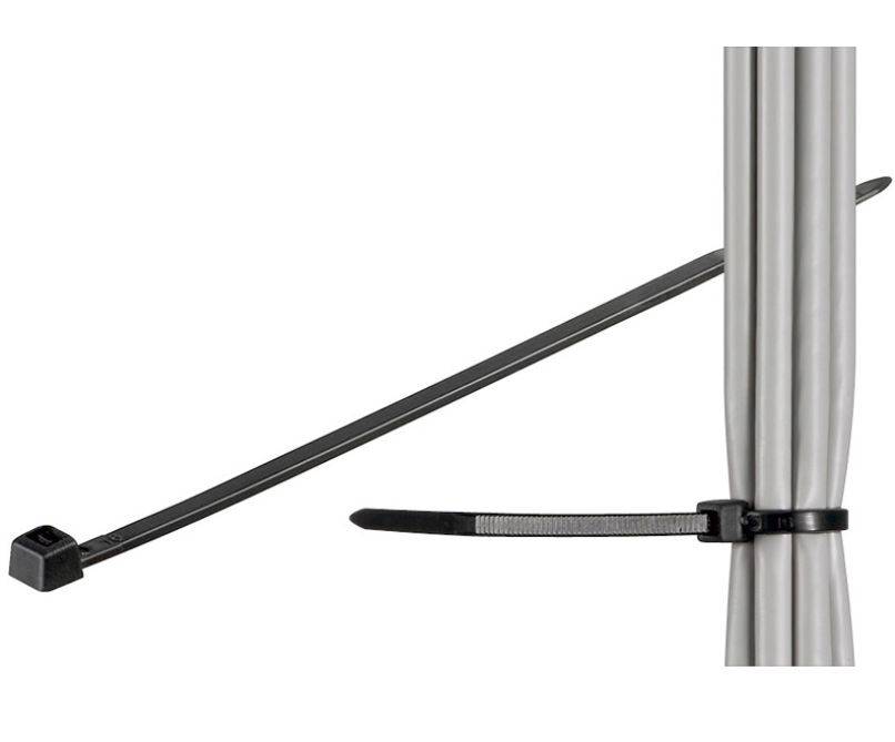 Kabelbinder 100Stk. Schwarz 200mm X 2,5mm, UV-beständig