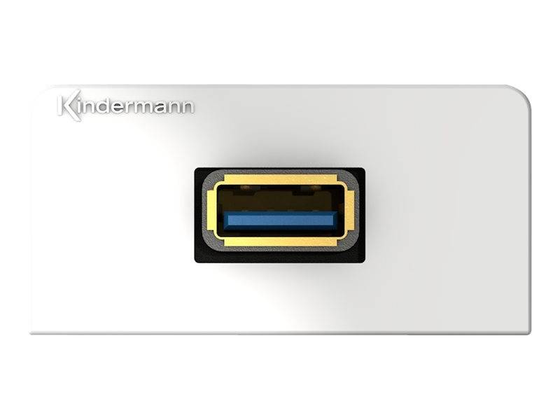 Kindermann Konnect design click USB 3.0 - Modulares Faceplate-Snap-In