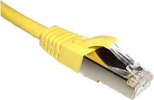 ACT Yellow 1 meter LSZH SFTP CAT6A patch cable with RJ45 connectors