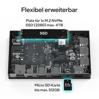 Orbsmart AW-14L Mini-PC Windows 11 Pro 4K Desktop PC/Computer lüfterlos/lautlos (Intel N5105, 8GB RAM,USB-C) Orbsmart AW-14L Mini-PC Windows 11 Pro 4K Desktop PC/Computer lüfterlos/lautlos (Intel N5105, 8GB RAM,USB-C)